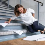 Woman fallen down stairs